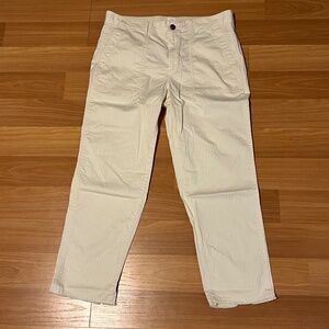 GAP High-Rise Straight Cream Khaki, Size 12
